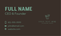 Minimalist Leaf Owl Business Card Image Preview