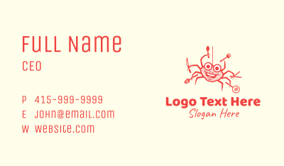 Seafood Crab Cook Business Card Image Preview
