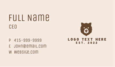 Cocktail Bar Bear Business Card Image Preview