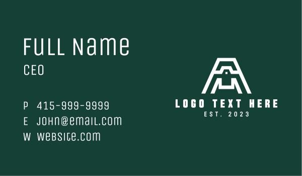 Realty Label Letter A Business Card Design Image Preview