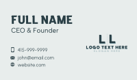 Generic Masculine Lettermark Business Card Preview