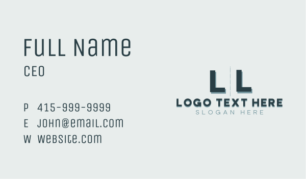 Generic Masculine Lettermark Business Card Design Image Preview