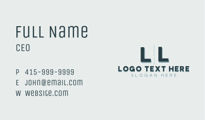 Generic Masculine Lettermark Business Card Image Preview