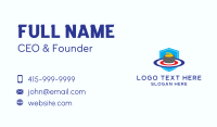 Ice Curling Shield Business Card Image Preview