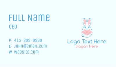 Easter Bunny Ribbon Business Card Image Preview