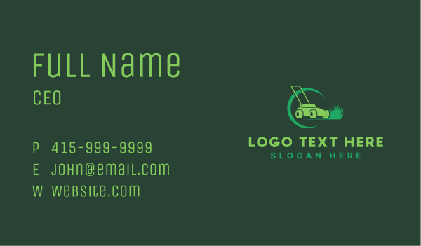 Garden Lawn Trimmer Business Card Design Image Preview