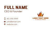 Flaming Bbq Grill Business Card Design