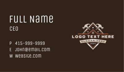 Hammer Repair Builder Business Card Image Preview