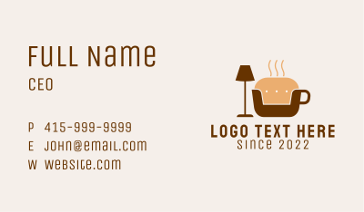 Couch Coffee Shop Business Card