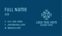 Winter Leaf Snowflake Business Card Image Preview