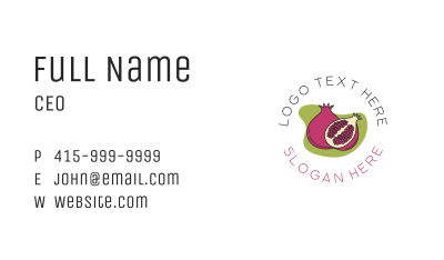 Pomegranate Fruit Market Business Card Image Preview