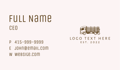 Lumber Truck Automobile Business Card Image Preview