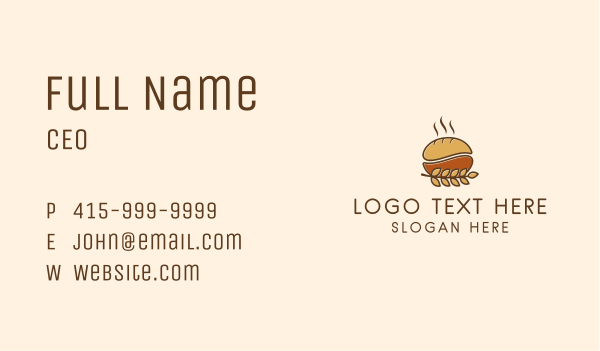 Wheat Grain Bakeshop Business Card Design Image Preview
