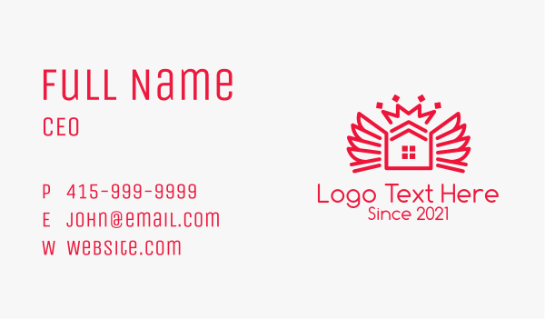 Red Royal House  Business Card Design Image Preview