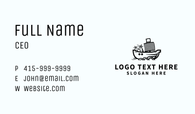 Ship Sailing Boat Business Card Image Preview