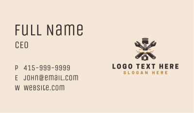 Mechanic Garage Tools Business Card Image Preview