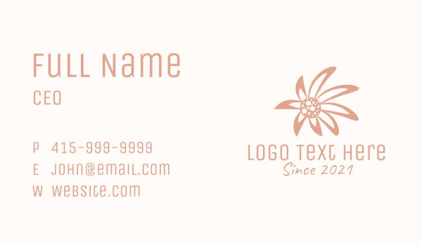 Botanical Beauty Flower  Business Card Design Image Preview