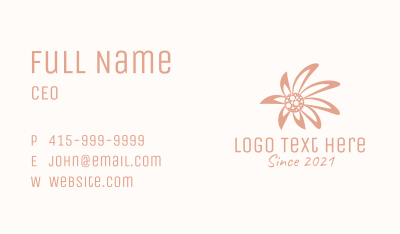 Botanical Beauty Flower  Business Card Image Preview