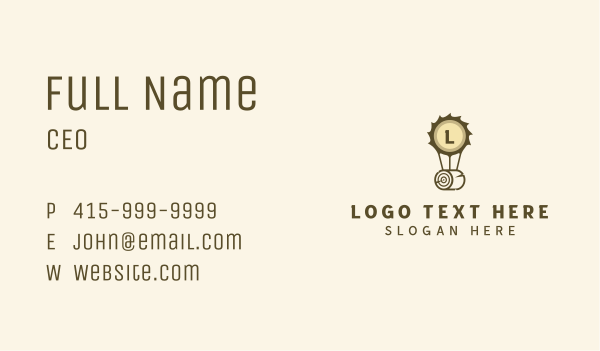Lumber Log Lettermark Business Card Design Image Preview