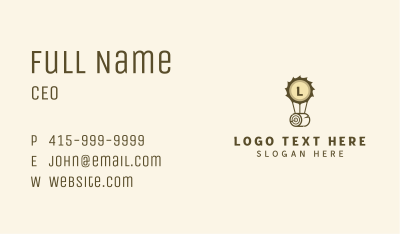 Lumber Log Lettermark Business Card Image Preview