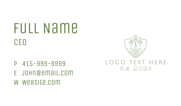 Forest Conservation Emblem Business Card Design Image Preview