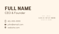 Luxury Style Wordmark Business Card Design