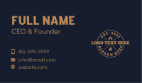 Gold Camping Badge Business Card Image Preview