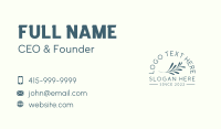 Minimalist Branch Wordmark Business Card Design
