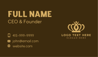 Gold Expensive Crown  Business Card Image Preview