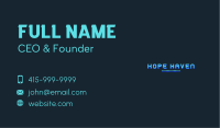 Blue Software Wordmark  Business Card Image Preview