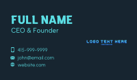 Blue Software Wordmark  Business Card Design