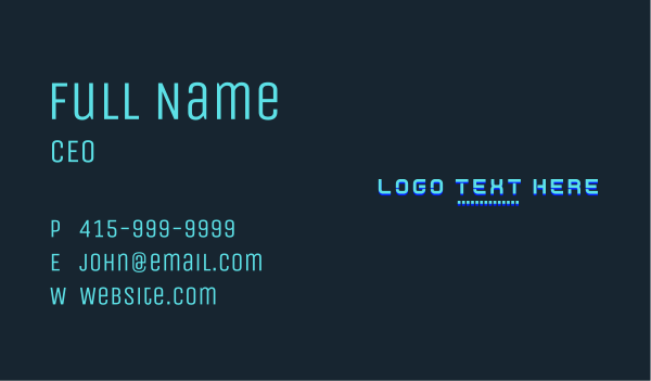 Blue Software Wordmark  Business Card Design Image Preview