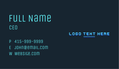 Blue Software Wordmark  Business Card Image Preview