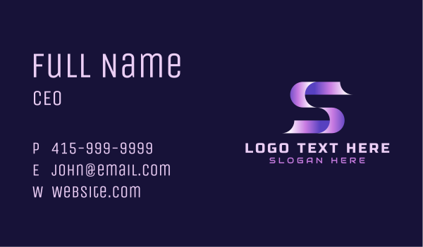 Generic Software Letter S Business Card Design Image Preview