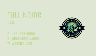 Forest Mountain Trekking Business Card Image Preview