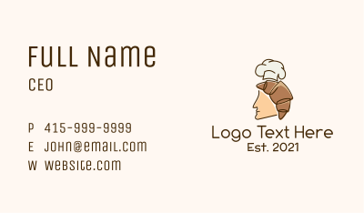 Croissant Man Chef Business Card Image Preview