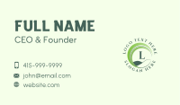 Green Nature Hill Letter Business Card Design