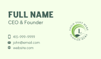 Green Nature Hill Letter Business Card Preview