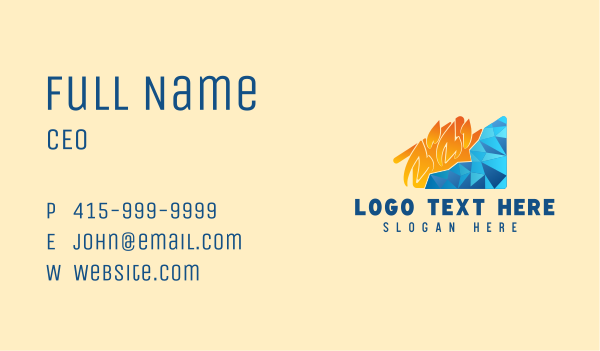 Fire Ice House Business Card Design Image Preview