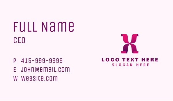Modern Startup Letter X Business Card Design Image Preview