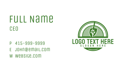 Tree Planting Emblem Business Card Image Preview