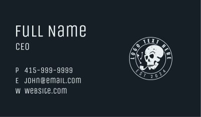 Bone Cigarette Skull Business Card Image Preview