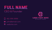 Gaming Multimedia Letter C Business Card Design