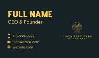 Gold Brain Tree Business Card Design