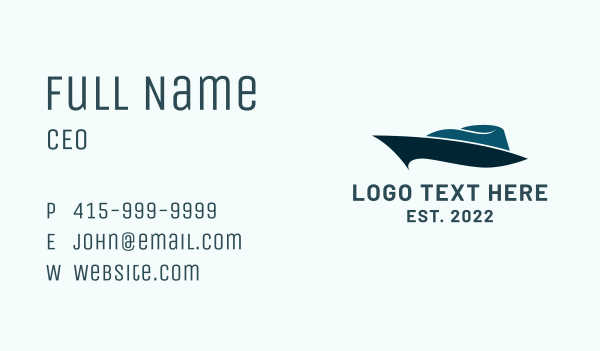 Elegant Yacht Cruise Business Card Design Image Preview