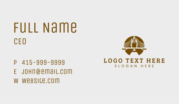 Compass Bridge Structure Business Card Design Image Preview