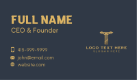 Elegant Pillar Letter T Business Card Image Preview