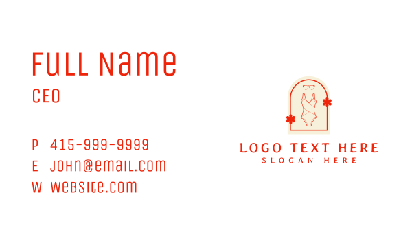 Bohemian Beach Attire Business Card Design Image Preview