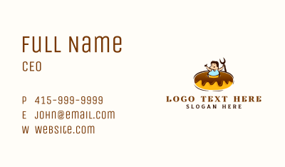 Donut Bakery Pastry Business Card Image Preview