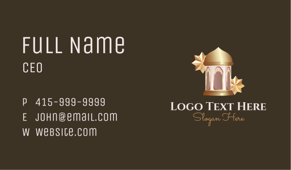 Islamic Eid Lantern Business Card Design Image Preview
